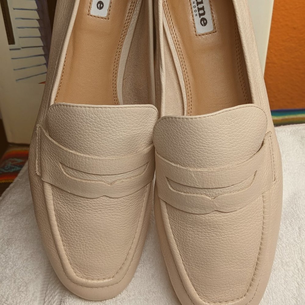 41. Dune Gianetta Padded-Sole Leather Loafers Warm Beige